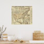 Map Atlantic Coast Poster (Keuken)