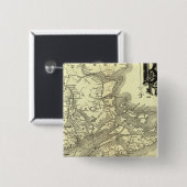 Map Boston en Maine Railroad 2 Vierkante Button 5,1 Cm (Voorkant /achterkant)