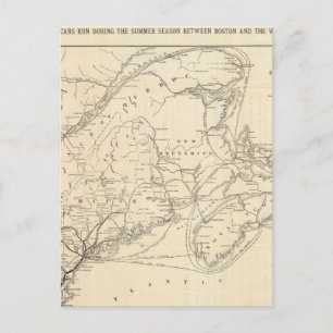 Map Boston en Maine Railroad Briefkaart