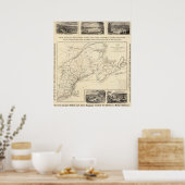 Map Boston en Maine Railroad Poster (Keuken)