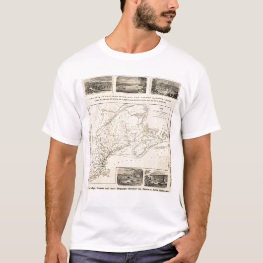 Map Boston en Maine Railroad T-shirt (Voorkant)