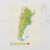 MAP BRIEFKAARTEN & Argentina (Voorkant)