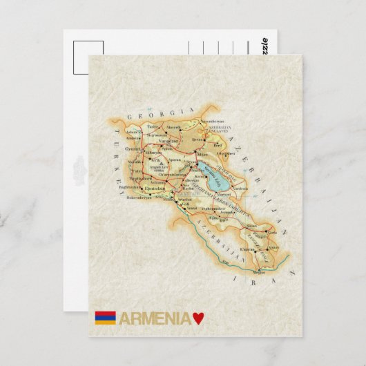 MAP BRIEFKAARTEN & Armenia (Voorkant / Achterkant)