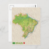 MAP BRIEFKAARTEN & Brazilië (Voorkant / Achterkant)