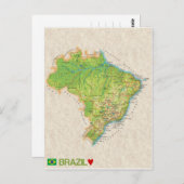 MAP BRIEFKAARTEN & Brazilië (Voorkant / Achterkant)