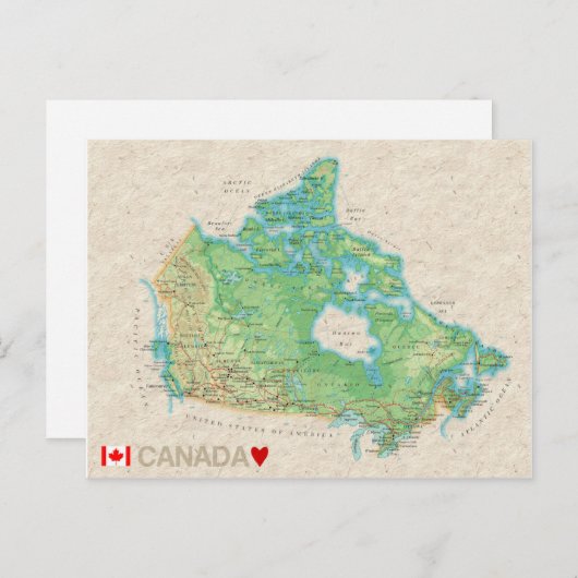 MAP BRIEFKAARTEN Canada (Voorkant / Achterkant)