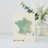 MAP BRIEFKAARTEN & France (Staand voorkant)