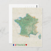 MAP BRIEFKAARTEN & France (Voorkant / Achterkant)