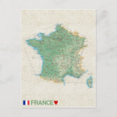 MAP BRIEFKAARTEN & France (Voorkant)