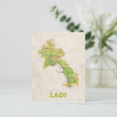 MAP BRIEFKAARTEN & Laos (Staand voorkant)