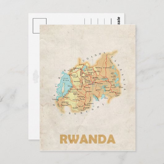 MAP BRIEFKAARTEN & Rwanda (Voorkant / Achterkant)