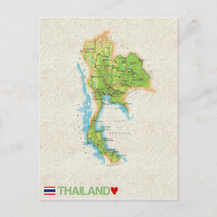 MAP BRIEFKAARTEN & Thailand