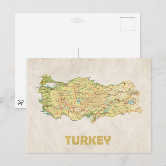 MAP BRIEFKAARTEN & Turkije (Voorkant / Achterkant)