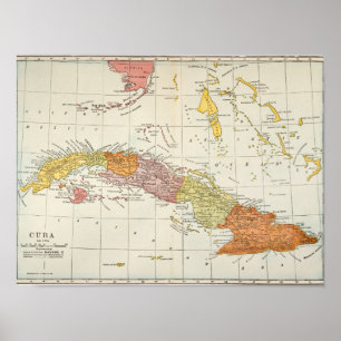 MAP: CUBA, 1900 POSTER
