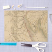 Map Egypte, Palestina en Arabië Tissuepapier (Craft)