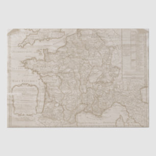 Map Frankrijk  ontkoppeling Tissuepapier