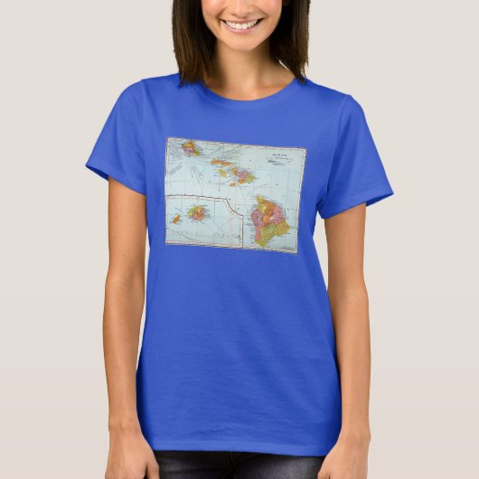 Map: Hawaii, 1905 T-shirt (Voorkant)