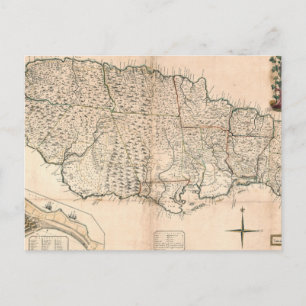 MAP: JAMAICA, 1755 2 BRIEFKAART