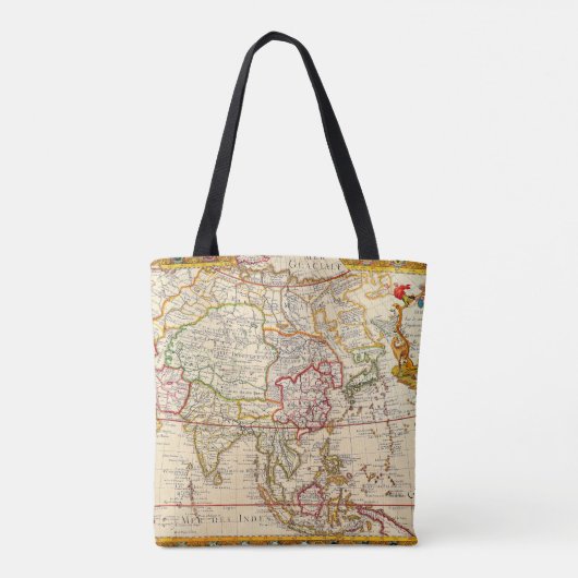 Map L'Asie Dressee Canvas tas (Achterkant)