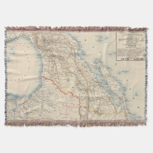 Map Mexico en Texas Deken (Voorkant)