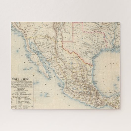 Map Mexico en Texas Legpuzzel (Horizontaal)