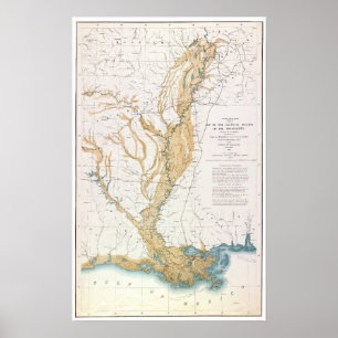 MAP: MISSISSIPPI RIVER, 1861 POSTER