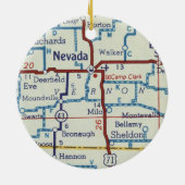  map Nevada MO Keramisch Ornament (Achterkant)