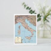 Map of Italy Briefkaart (Staand voorkant)
