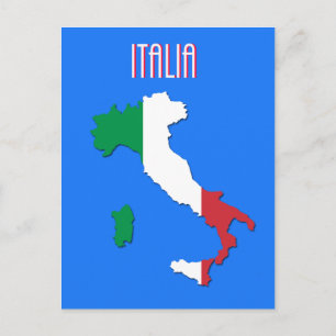 Map of Italy postcard Briefkaart