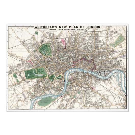  Map of London England Poster (Voorkant)
