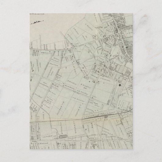 Map of Long Branch, NJ Briefkaart (Voorkant)