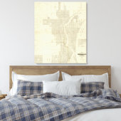 Map of Milwaukee Canvas Afdruk (Insitu (Slaapkamer))