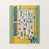 Map of South Dakota 11x14 Jigsaw Puzzle (Vertical)