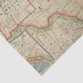Map of Texas and Surround States Circa 1888 Tissuepapier (Detail)