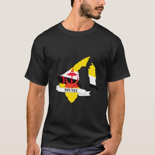 Map of the flag of Brunei T-shirt (Voorkant)