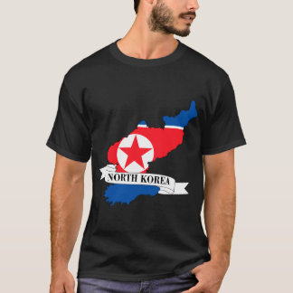 Map of the North Korean flag T-shirt