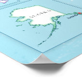 Map of the United States with State Capitals Poster (Hoek)