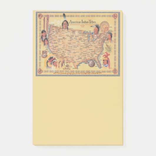 "Map of US Native Tribes" Post-it® Notes (Voorkant)
