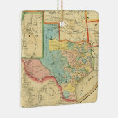 Map Republiek Texas 1851 Keramisch Ornament (Rechts)