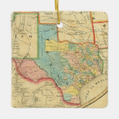 Map Republiek Texas 1851 Keramisch Ornament (Voorkant)