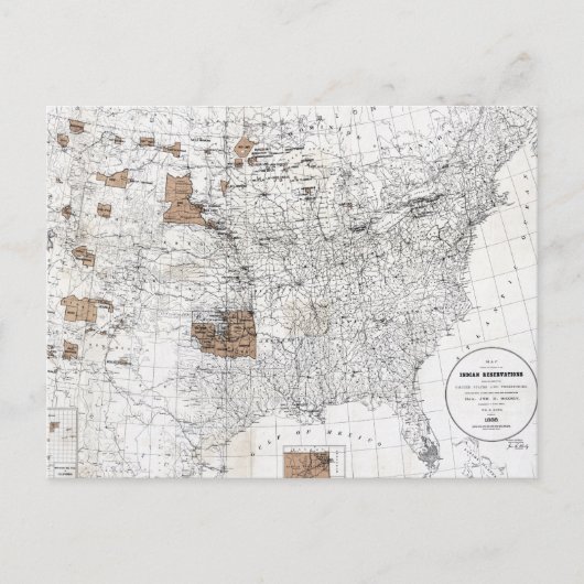 MAP: RESERVATIES, 1888 BRIEFKAART (Voorkant)