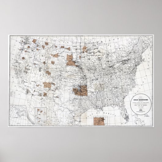 MAP: RESERVATIES, 1888 POSTER (Voorkant)