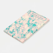 map Roze en Blauwe marmer Pocket Post-it® Notes (Schuin)