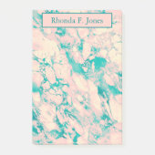 map Roze en Blauwe marmer Pocket Post-it® Notes (Voorkant)