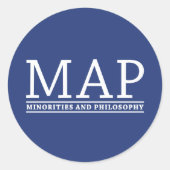 MAP Sticker Blauwe achtergrond (Voorkant)