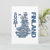 MAP-uitnodiging voor FINLAND Kaart (Staand voorkant)