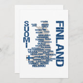 MAP-uitnodiging voor FINLAND Kaart (Voorkant / Achterkant)