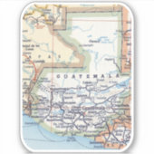 Mapa de Guatemala Sticker (Voorkant)