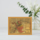 Mapa de la Republica de Colombia (1912) Briefkaart (Staand voorkant)