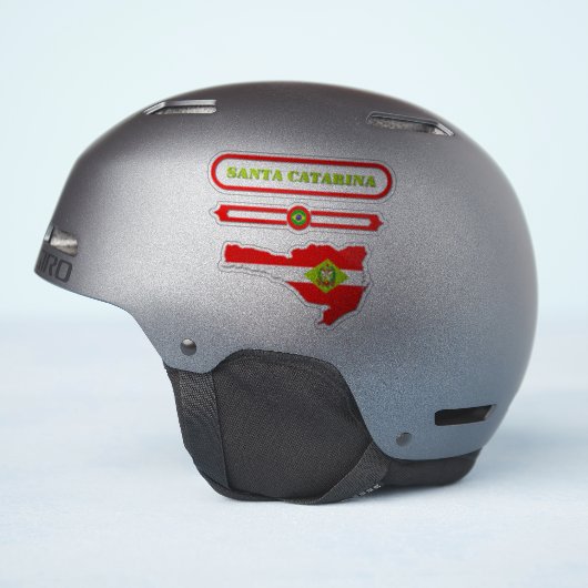 MAPA DE SANTA CATARINA. SAMER BRASIL STICKER (Helm Zijkant)